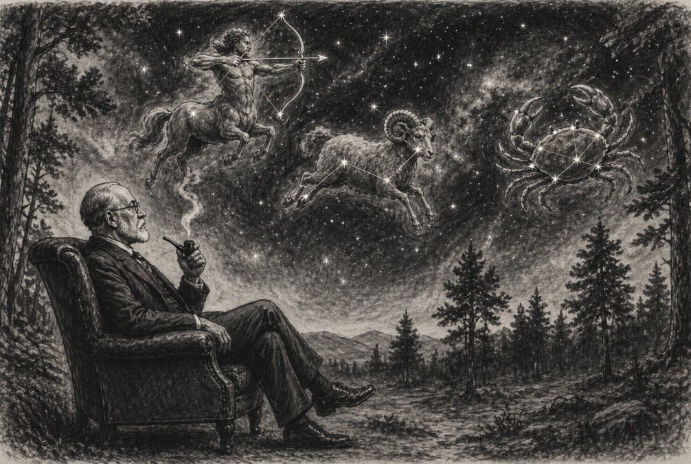 Cosmograma técnico de Reinhold Ebertin utilizado en la sistematización de la cosmobiología moderna