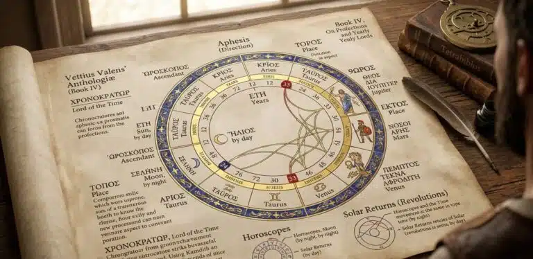 Profecciones Anuales en la Astrología Tradicional: La Doctrina de Vettius Valens y el Dominio del Tiempo