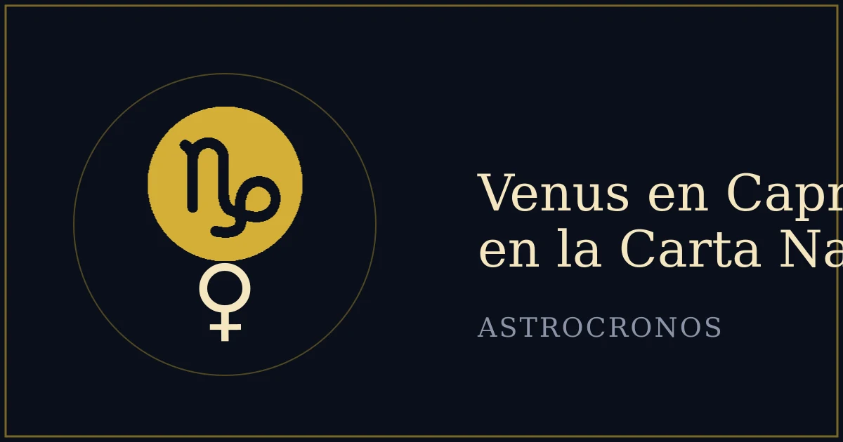 Venus en Capricornio en la Carta Natal: El Amor que Construye para la Eternidad